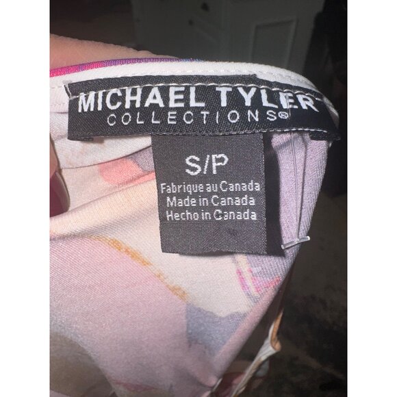 Michael Tyler Collections Sleeveless Retro Abstract Print Dress S/P Travel Comfo - Picture 6 of 7